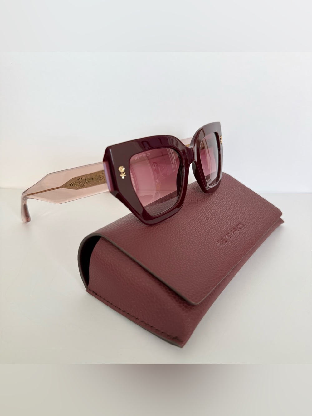 NEW!!! ETRO women red sunglasses ETRO 0010/S LHF3X Authentic